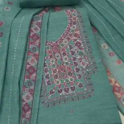 Women Embroidery Unstitched Dress Material-image-48