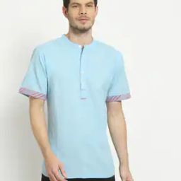 Men Regular Fit Kurta with Short Sleeves-image-33