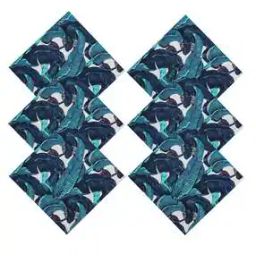 6 Pieces Leaf Printed Dinner Table Napkins-10