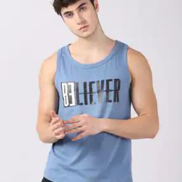 Typographic Print Sleeveless Vest-image-50