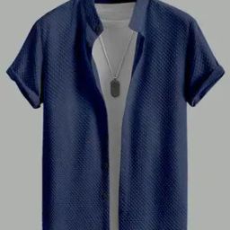 Men Regular Fit Shirt with Mandarin Collar-picture-49