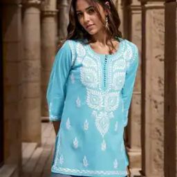 Women Embroidered Straight Kurti-image-76