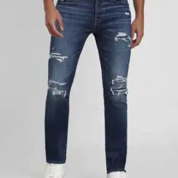 Men Straight Jeans with Fixed Waist-image-48