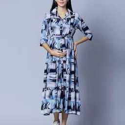 nightspree Women Printed Shirt Dress with Belt-picture-4