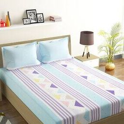 Queen-Size Bed Sheet with Pillow Covers-25
