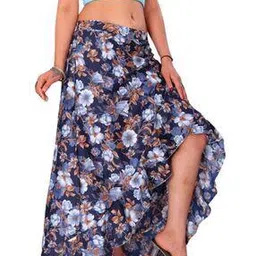 jyeshta Women Floral Print A-Line Skirt-picture-7