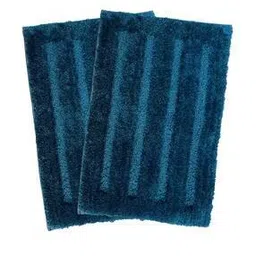 Set of 2 Striped Rectangular Bath Mats-image-1