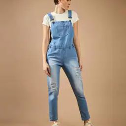 Women Washed Dungaree-image-2