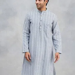 fabindia Men Slim Fit Long Kurta-picture-26