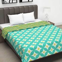 Microfiber Polyester Reversible 120 GSM Geometric Print Double Bed AC Dohar Quilt Blanket-image-21