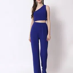 orchid blues One-Shoulder Cotton Jumpsuit-picture-2