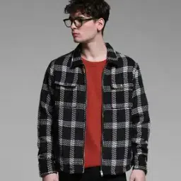 Men Checked Regular Fit Jacket-image-15
