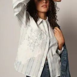 Women Striped Regular Fit Cotton Shirt-image-70