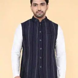 Men Stripes Nehru jacket-27
