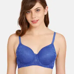 Padded Wired 3/4th Coverage Lace Bra-image-21