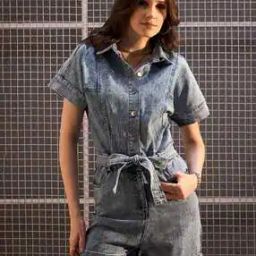 stylestone Women Heavily Washed Playsuit with Belt-picture-33