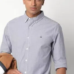 united colors of benetton Striped Shirt with Button-Down Collar-picture-13