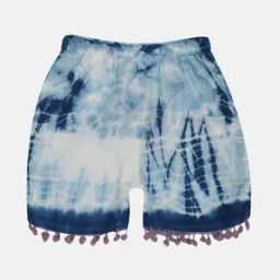 Tie & Dye Shorts with Pom-Pom Lace-picture-50