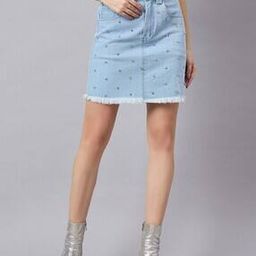 leia Women Embellished Mini Straight Skirt  -picture-12