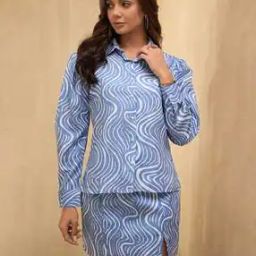 Women Abstract Print Relaxed Fit Shirt-image-5