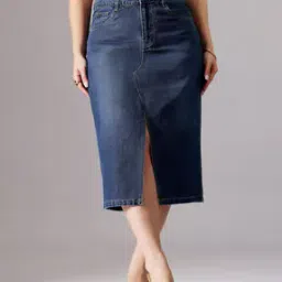 Women A-Line Midi Skirt-image-90