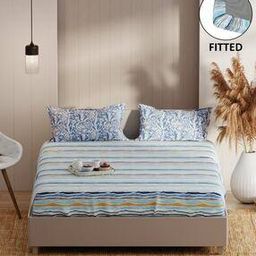 135 GSM Double Bedsheet with Pillow Covers-image-50