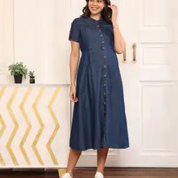 Women Maternity & Feeding A-Line Dress-picture-21
