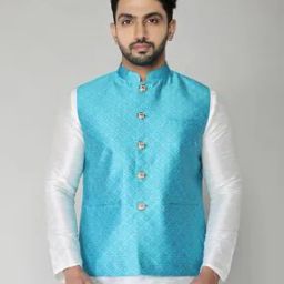 Men Nehru Jacket with Slit Pockets-picture-15
