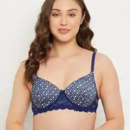 Women Printed Padded Full Cup Wirefree T-shirt Bra-image-93