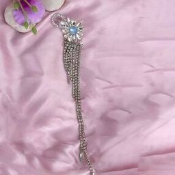 Stone-Studded Drop Earrings-image-5