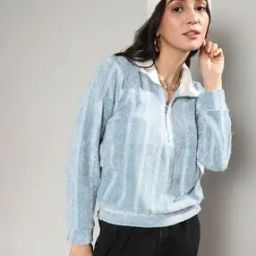 Women Striped Regular Fit Sweatshirt-picture-31