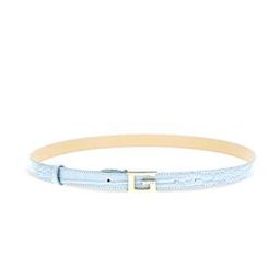 Slim Belt with Logo Embossed Closure-image-16
