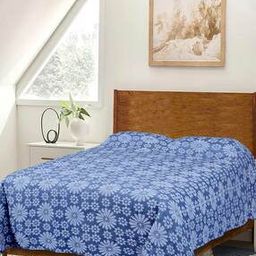 Floral Print Queen-Size Bed Cover-image-10