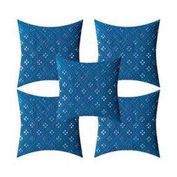 Set of 5 Embellished Square Cushion Covers 16" x 16"-24