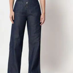 Women Flared Jeans with Elasticated Waist-image-46