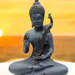 Handmade Resin Peacock Buddha Showpiece -35