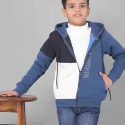 Boys Colourblock Regular Fit Hoodie-image-74