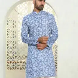 Men Printed Regular Fit Long Kurta-image-39