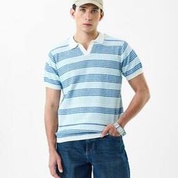 Men Striped Lounge Cotton Polo T-Shirt-picture-31