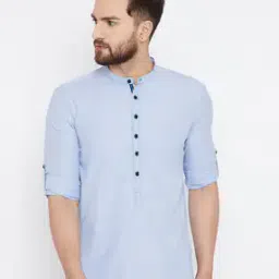 Short Kurta with Band Collar-image-60