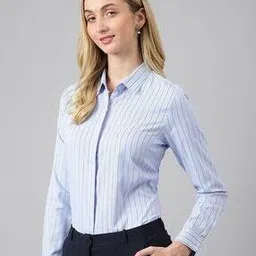 english navy Spread Collar Shirt with Full Sleeves-picture-45