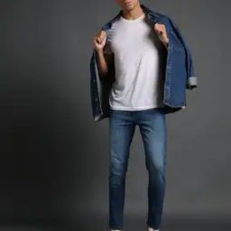 Men Lightly Washed Low-Rise Slim Fit Jeans-image-3