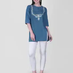 cefalu Embroidery Straight Kurti-picture-24
