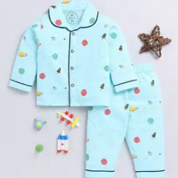 Girls Graphic Print Lounge Pants & Top Set-25