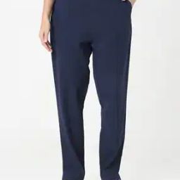 Women Straight Fit Pants with Elasticated Waist-image-7
