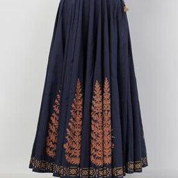 Block Print Flared Skirt-image-9