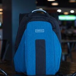 Colourblock Laptop Back Pack with Zip Closure-image-88