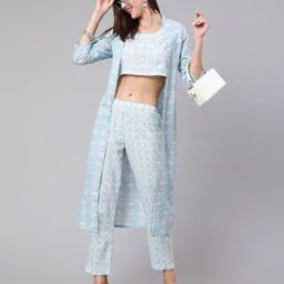 Floral Print Pants Suit Set-image-48