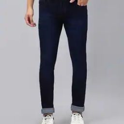 Men Lightly Washed Slim Fit Jeans-image-56