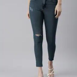 Denim Mid Distress Skinny Fit Jeans-image-57